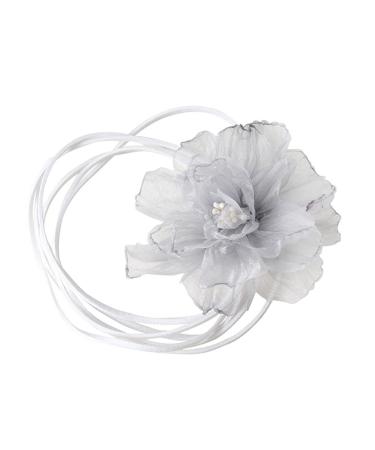 Oralgo's stylish necklace with sun trailer colorful flower shape collarbone chain fashionable jewelry flower trailer necklace light gray