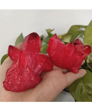 Natural Crystal Rough 1pc 80-100g Red Titanium Rainbow Aura Lemurian Quartz Cluster Crystal Point Quartz Crystals Stones - Buy Online on GoSupps.com