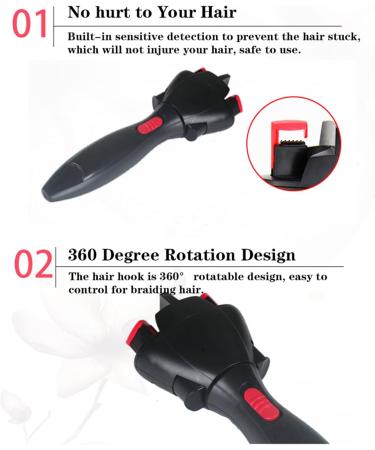 QISUO Electronic Quick Hair Braiding Tool Automatic Hair Braider Hine Braid Maker DIY Magic Hair Styling Tools - Buy Online on GoSupps.com