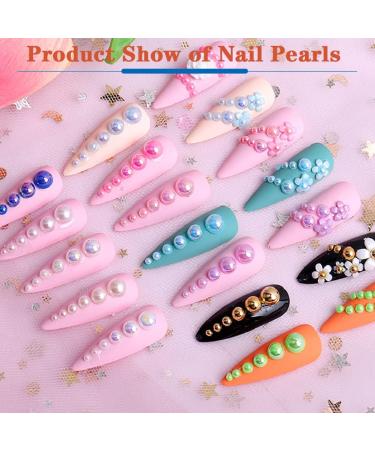 Makandup 6000 Pcs Silver Nail Pearls for Nails Art & Crafts - Flatback Round Pearls for Makeup, DIY Decorations & Accessories - Buy Online on GoSupps.com