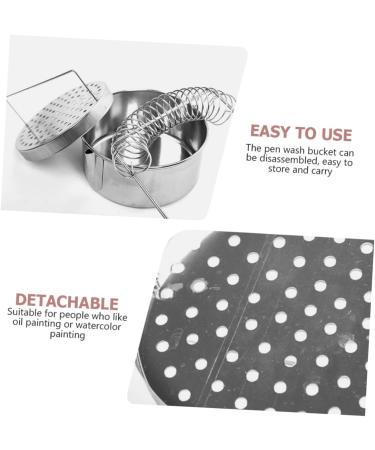 Operitacx Nasal Wash Painting Brush Cleaner - Metal Painting Buckets & Supplies for Artists | Best Brush Washer & Basin for Clean Paintbrushes - Buy Online on GoSupps.com