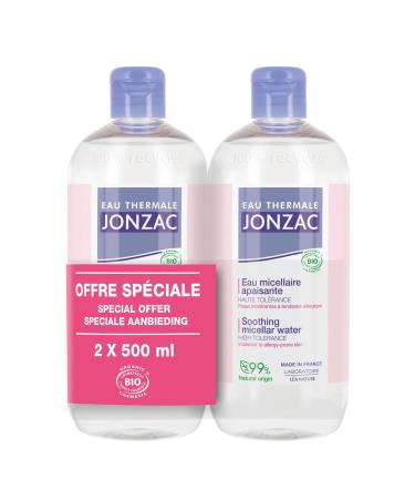 Eau thermale Jonzac reactive Eau Micellaire Apaisante Bio Peaux Sensibles 2x500ml