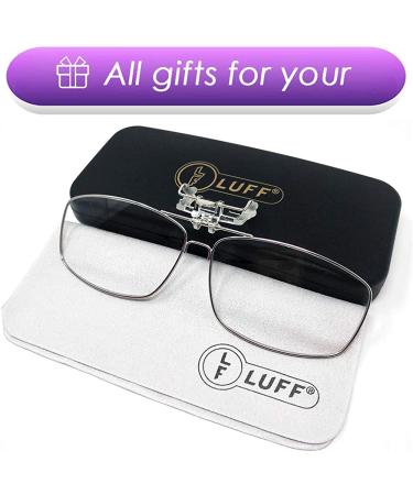 LUFF Anti-Blue Light Reading Glasses Clip | Portable Magnifying Clip 0.0X - Buy Online on GoSupps.com