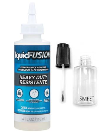 Aleene's Liquid Fusion Clear Urethane Adhesive, 4-Ounce Bundle with SMFE Plastic Applicator Bottle with Brush