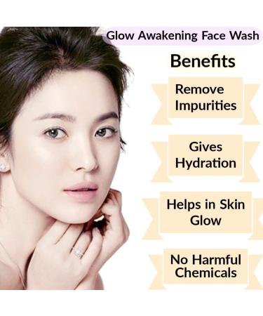 Sarrtoj Organics Glow Awakening Facewash 100ml | Hydrating Cleanser for Men & Women | Skin Glow & Impurity Removal - Buy Online on GoSupps.com