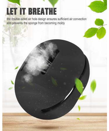 FERYES 2 PCS Makeup Sponge Holder - Silicone Beauty Blender Case for Travel | Black Makeup Sponge Holder Set - Buy Online on GoSupps.com