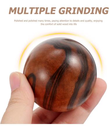 Lalafina 2st Fitness Golfer Hand Training Balls - Wooden Stress Relief & Hand Health Exercise Tools for Adults (5x5x5cm Coffee) - Buy Online on GoSupps.com