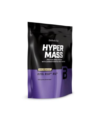 Biotechusa Hyper Mass - Mass Gainer with carbohydrates & protein mixture |Micronized creatine |Gluten -free 1 kg vanilla vanilla 1 kg (1 Pack)