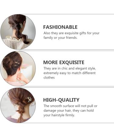 Beaupretty Pin U Leopard Sticks Style Vintage Buns Hair Shell Chignons Large Clips Stick Bun Women Tortoise for French Shaped Girls Acetate Shape Pins Print Metal Hairstyle Fork Thicker - Buy Online on GoSupps.com