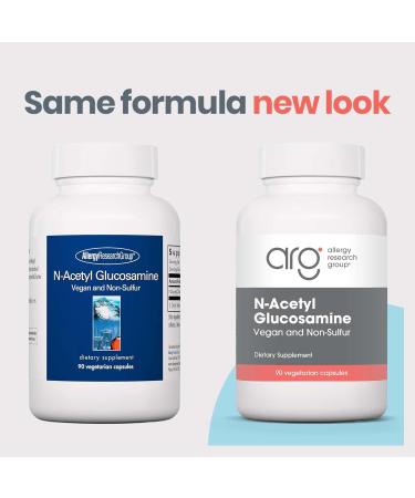 Allergy Research Group N-Acetyl D-Glucosamine 500mg - NAG Supplement Joint Support Glucosamine Sulfate Joint Health Formula Motility Activator Vegan Non-Sulfur Vegetarian Capsules - 90 Count - Buy Online on GoSupps.com