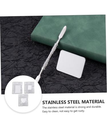VILLCASE 3 Sets Ring Palette - Nail Art Display & Mixing Kit | Mini Stainless Steel Nail Accessories 7.6x5.1cm - Buy Online on GoSupps.com