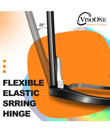 VISOONE Spring Hinge Blue Light Blocking Glasses - Trendy Square Anti-Glare for Gaming - Unisex YALE - Buy Online on GoSupps.com