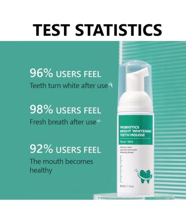 Probiotics Bright Whitening Teeth Mousse | Oral Repair Treatment & Whitening Mouthwash | 3PCs for Gum Health - Buy Online on GoSupps.com