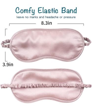 LULUSILK Silk Sleep Mask for Women and Men Soft Silky Eye Mask for Sleeping with Elastic Band Pink Pack of 1 1 count (Pack of 1) Pink - Buy Online on GoSupps.com