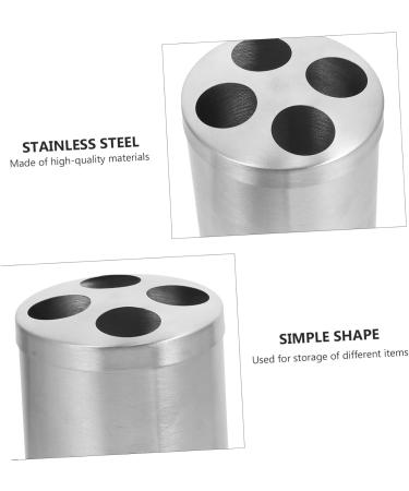 Garneck 6 Pack Toothbrush Holder Organizer - Stainless Steel Toothbrush Stand & Pencil Cup - Stylish Metal Rack for Shared Use - 9x6x6cm - Buy Online on GoSupps.com