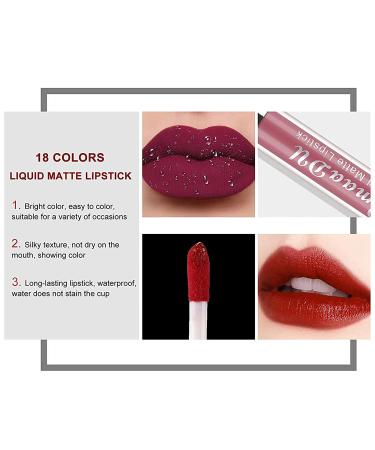 Bonnie Choice Store 18PCS Matte Liquid Lipstick Set Long-Lasting Nude Shades | Waterproof & High Pigmented Lip Gloss Set for Women - Buy Online on GoSupps.com
