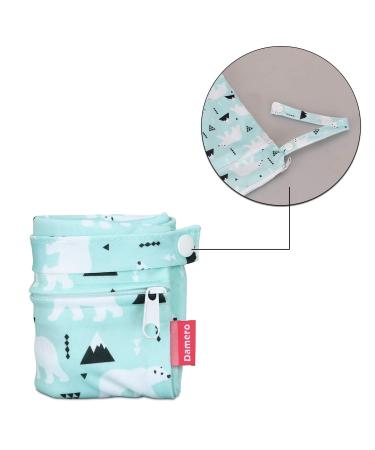 Damero Reusable Wetbag Diaper Bag for Babies - Compact Waterproof Perfect for Dirty Diapers & Accessories (Small Bear Design) - Buy Online on GoSupps.com