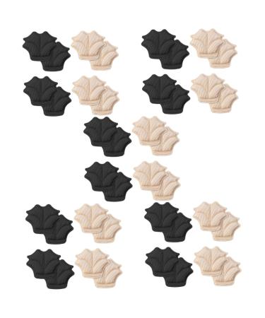 Hemoton 20 Pairs Anti-Drop Half Size Mat Sponge Block Heel Sandals Black Heel Pads Back Heel Protector Wear-Resistant Heel Cushions Heel Cushion Pads Protection Soles Women's