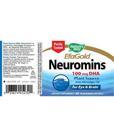 Nature's Way EfaGold Neuromins DHA 100mg - 60 Softgels | Premium Omega-3 Supplement - Buy Online on GoSupps.com