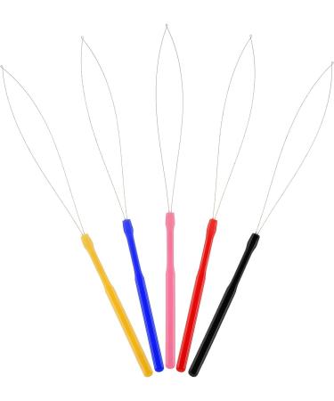 10 Packs Wood Hair Extension Tools - Slope Needle Zughaken Pearl Device for Hair/Feather Extensions - Multi-Colored Loop Tools for Seamless Application - Buy Online on GoSupps.com