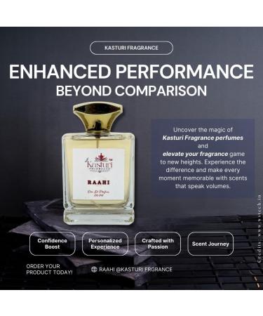 KAS TURI FRAGRANCE Rahi Perfume for Men Women | Long Lasting Smell 100ML | All Day Fresh Scent Perfume | Premium Luxury Fragrance | Aromatic Blend of Amber & Musk | Eau De Parfum - Buy Online on GoSupps.com