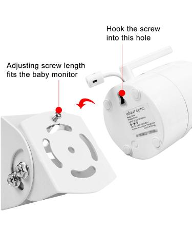 Adjustable Angle Mount for Infant Optics DXR-8, Motorola, Samsung, Babysense, HelloBaby Cameras - Aluminum Alloy - Buy Online on GoSupps.com