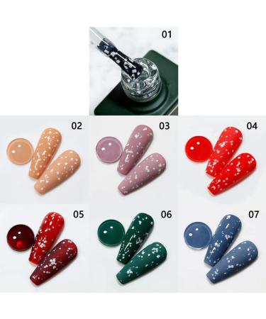 15ML DIY UV Nail Gel Nail Phototherapy Gel Manicure Gel Gel Nail Polish Top Coat Gel Snowflake Colorful Nail Gel - (Color: 2) - Buy Online on GoSupps.com