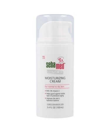 Sebamed Moisturizing Face Cream with Pump Includes Vitamin E for Sensitive Skin 3.4 Fluid Ounces (100 Milliliters) Long Lasting Hydration with Vitamin E Dermatologist Recommended 3.38 Fl Oz (Pack of 1)