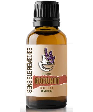 Sensible Remedies Coconut (Virgin) Oil 100% Pure and Natural Distilled 30 mL (1 oz)