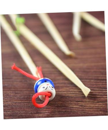 FRCOLOR 12pcs Ear Wax Remover Kit - Wooden Ear Picks & Stainless Steel Tools for Kids - Cartoon Bamboo Design - Effective Ear Cleaner - Buy Online on GoSupps.com
