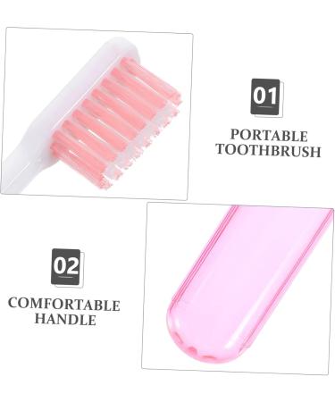 Minkissy Portable Foldable Toothbrush Set - 4 Travel Toothbrushes with Covers Soft Fur Cleaning Brush - Ideal for Daily Use & International Shipping - Buy Online on GoSupps.com