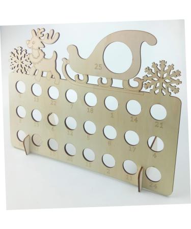 GOOHOCHY 1pc Wooden Advent Calendar with Drawer Reindeer Calendar Xmas Chocolate Rack Pull The cart Christmas As Shown 40X13X30CM - Buy Online on GoSupps.com
