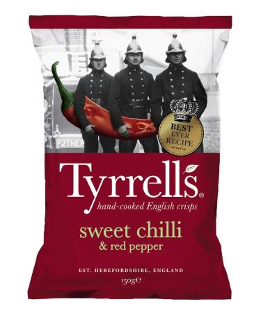 Tyrell's|Tyrrells Sweet Chilli and Red Pepper Crisps 12 x 150g