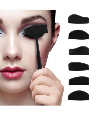 Androxeda 6 in 1 crease line kit silicone eyeshadow stamp eyes shadow and eyeliner applicator for women girls lazy eyeshadows fixer quick eye makeup tool for beginners