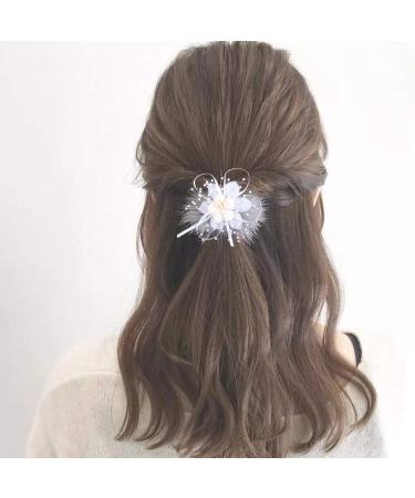 5 Flower Hair Clips Bridal Hairstyle Accessories Wedding Party Beach Accessories and Hair Accessories Ivory White - Buy Online on GoSupps.com