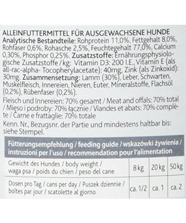 RINTI Kennerfleisch Lamb 12 x 800g - Premium Quality Dog Food | International Shipping Available - Buy Online on GoSupps.com