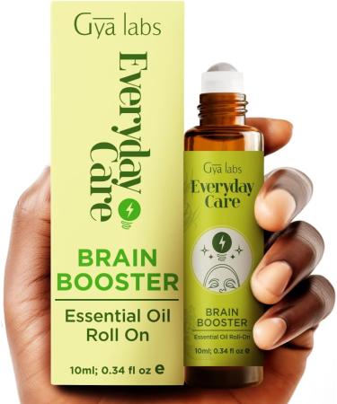 Deep Calm Oil & Brain Booster Oil Roll On Set - Aromatherapy Grade Essential Oils Roll On Set - 2x0.34 fl oz - Gya Labs - Buy Online on GoSupps.com