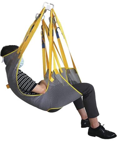 Patient Lift Toileting Sling Large Mesh Sling for Shower Patient Hoist Lift Dress Toileting Access Premium Padded Sling with Headrest 0620 Yellow Large - Buy Online on GoSupps.com