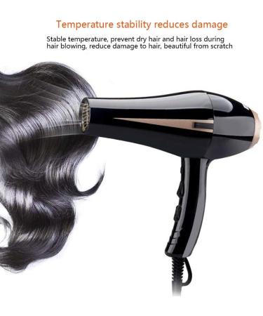 Hair Dryer Professional Ionic Hairdryer 2200W Salon Fast Blow Dryers 3 Heat 2 Speed Settings Low Noise Hair Dryer Powerful AC Motor with Hair Diffusers and 2 Nozzle for Home & Salon Small Gift - Buy Online on GoSupps.com