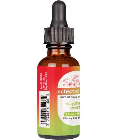 Eclectic Institute Kids St. John's Wort - Black Cherry Flavor 1 fl oz | Herbal Supplement for Children - Buy Online on GoSupps.com