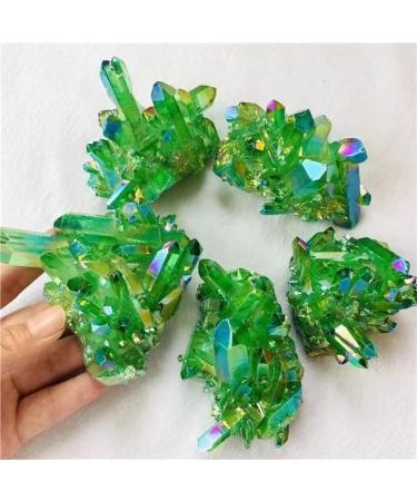Natural Crystal Rough Wholesale Angel Aura Quartz Green Electroplating Rainbow Crystal Cluster 100g-500g for Decoration 1pc (Color : Natural Size : 400g-500g) 400g-500g Natural - Buy Online on GoSupps.com