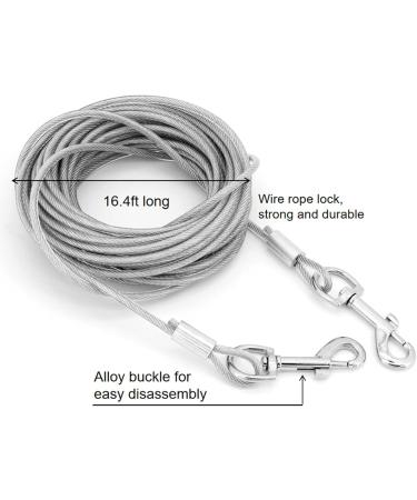 Shawfly Premium Steel Dog Stake & Cable Tie (3m 5m 10m) - Durable Outdoor Tether for Medium Dogs & Puppies - Ideal for Yard & Camping - Buy Online on GoSupps.com