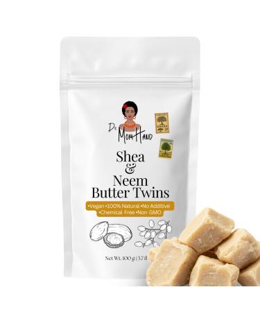 Organic Raw Shea and Neem Butter | 100% Pure Natural & Unrefined Skin Care for Eczema Relief Vegan 3 53oz
