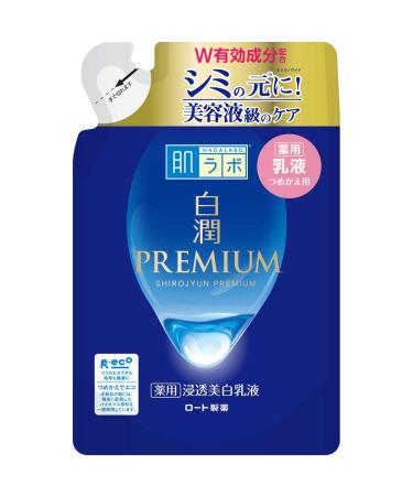 Rohto Hadalabo Shirojun Premium Medicated Penetration Whitening Milky Lotion 140 ml Refill