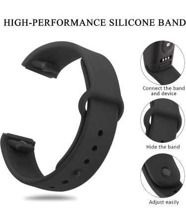 Amzpas Bands for Amazon Halo View Fitness Tracker - Adjustable Silicone Replacement Straps in Black - Buy Online on GoSupps.com