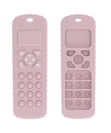 Portable Baby Teething Toy - Remote Control Shaped Massage - Pink - Travel Friendly - Buy Online on GoSupps.com