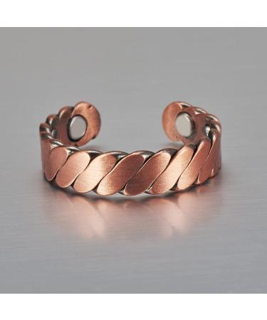 Buy Enercoppex Copper Ring for Arthritis Relief - Magnetic Therapy Jewelry Pure Copper 3500 Gauss - Perfect Healthy Gift - Buy Online on GoSupps.com