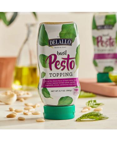DeLallo Basil Pesto Topping Squeeze Bottle 6.7oz 2-Pack - Buy Online Now! - Buy Online on GoSupps.com