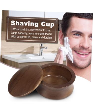 Buy Ipetboom Wooden Shaving Bowl for Men - Wet Shaving Essentials with Lid & Brush | Travel-Friendly Design - Buy Online on GoSupps.com