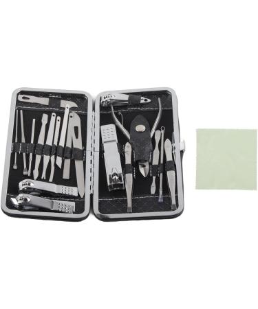 Nail Cutter Pedicure Kit Fingernail Toenail Clippers Set Stainless Steel Manicure Pedicure Kit Nail Clippers Set for Home for Nail Shop (Black) - Buy Online on GoSupps.com